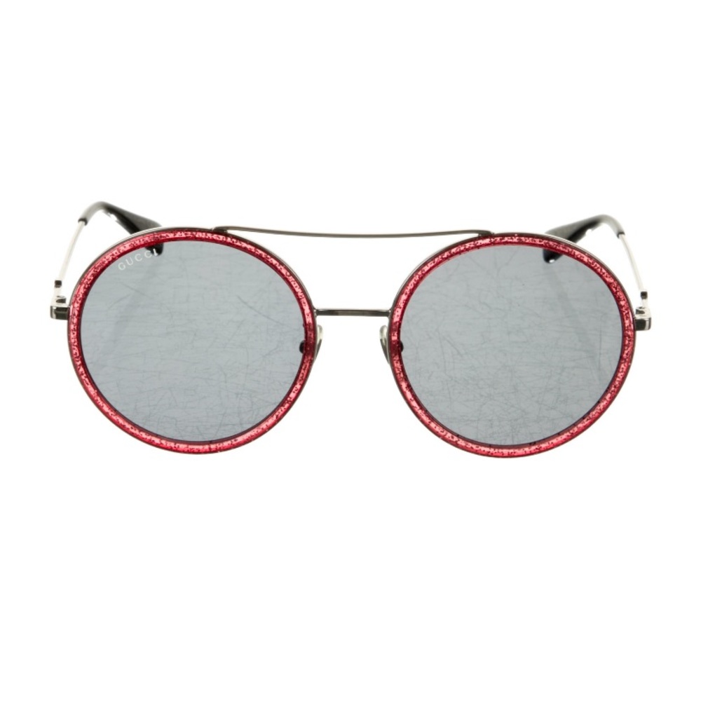 Gucci bee accent round sunglasses